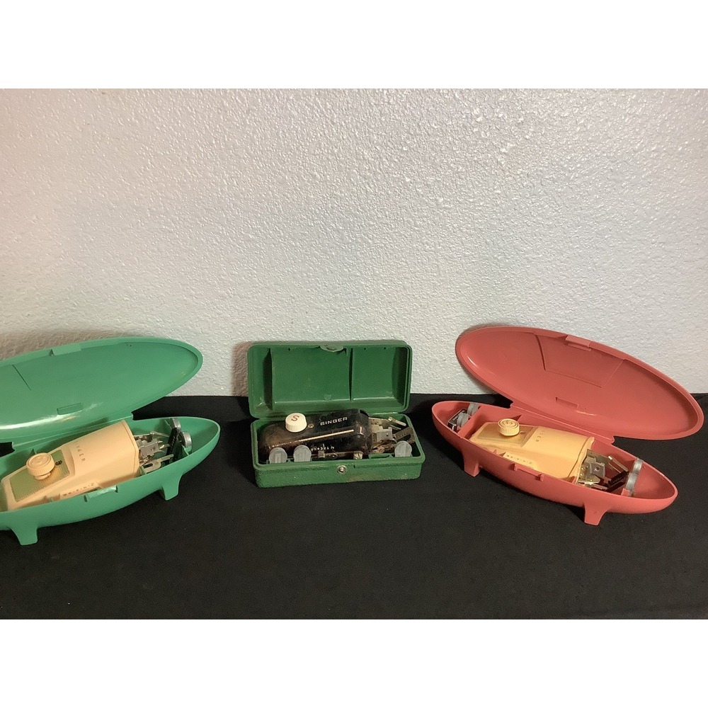Lot Of 3 Vintage Singer Sewing Machine Accessories, Parts, Untested